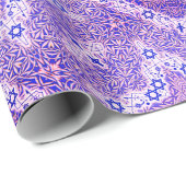 Magen- David und Weide-Blatt Geschenkpapier (Rolleneckpunkt)