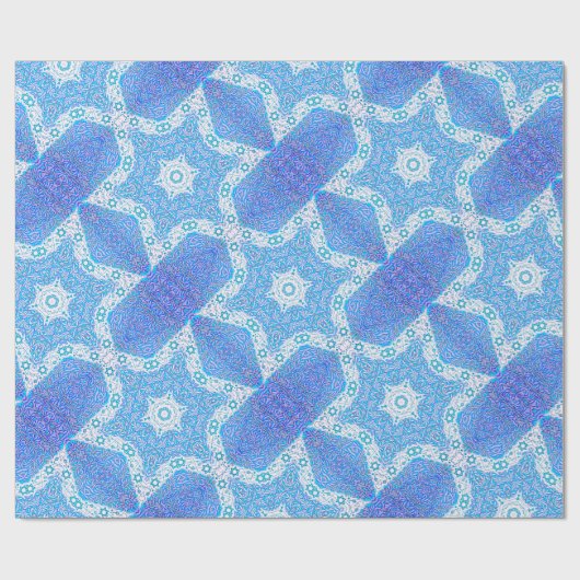 Magen David und Willow Leaf Geschenkpapier (Flach)