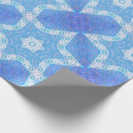 Magen David und Willow Leaf Geschenkpapier (Ecke)