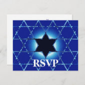 Magen Gimel Bar/Bat Mitzvah UAWG RSVP Karte (Vorne/Hinten)