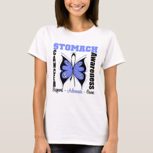 Magen-Krebs-Bewusstseins-Schmetterling T-Shirt