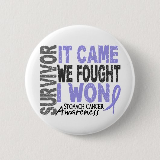 Magen-Krebs-Überlebender, den es wir kam, kämpfte Button (Vorderseite)