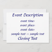 Magen Lavan Einladung (Rückseite)