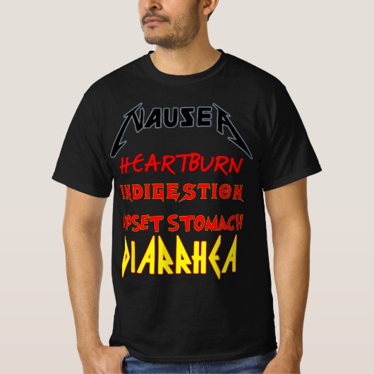 Magenbeschwerden lustig perfekte Nausea Band T-Shi T-Shirt (Vorderseite)