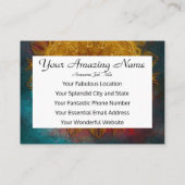 Magenfeuer Mandala und Goldschmetterling Visitenkarte (Rückseite)