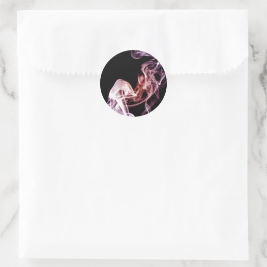 Magenfluss - Rauchkleber Runder Aufkleber (Tasche)