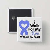 Magenkrebs, den ich für meinen Helden laufe Button (Vorne & Hinten)