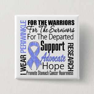 Magenkrebs, den ich trage Periwinkle Ribbon TRIBUT Button