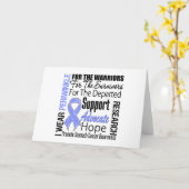 Magenkrebs, den ich trage Periwinkle Ribbon TRIBUT Karte (Gelbe Blume)