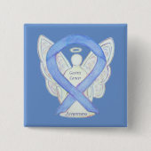 Magenkrebs Engel Awareness Ribbon Art Button (Vorderseite)