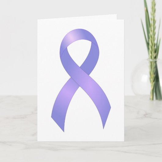 Magenkrebs Periwinkle Ribbon Karte (Vorderseite)
