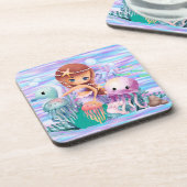 Magenmädchen mit einem Stern im Haar, der im Oce s Getränkeuntersetzer (Linke Seite)