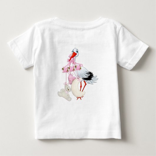 Magenrosa Wirble Meerjungfrau Baby T-shirt (Rückseite)