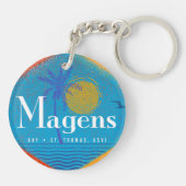 Magens Bay Mid Century Retro USVI St. Thomas Schlüsselanhänger (Rückseite)