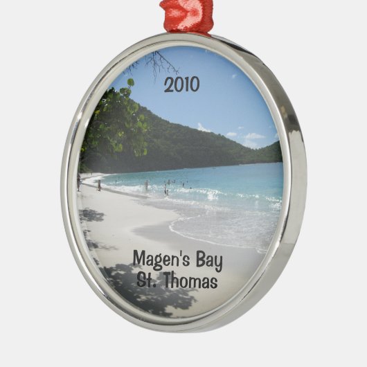 Magen's Bay, St. Thomas, 2010 Ornament Aus Metall (Links)