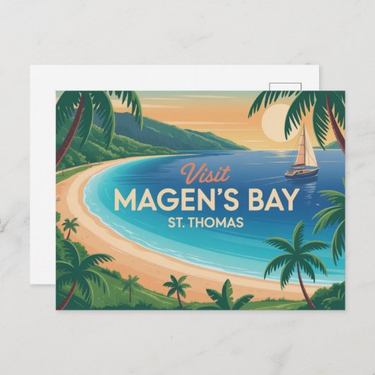 Magen's Bay, St. Thomas Postkarte (Vorne/Hinten)