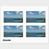 Magens Bay, St. Thomas Schöne Inselszene Rechteckiger Aufkleber (Blatt)