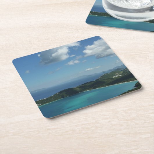 Magens Bay, St. Thomas Schöne Inselszene Rechteckiger Pappuntersetzer (angewinkelt)