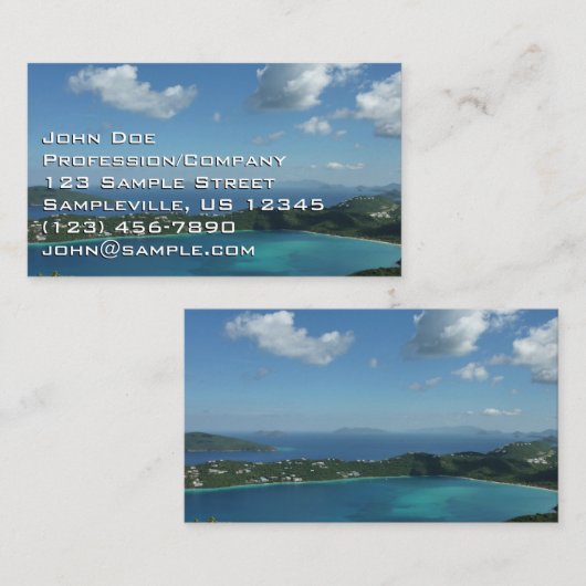 Magens Bay, St. Thomas Schöne Inselszene Visitenkarte (Vorne/Hinten)