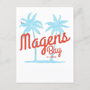 Magens Bay St. Thomas USVI Vintag Coral Type Postkarte