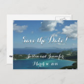 Magens Bay, St. Thomas Wedding Save the Date Ankündigungspostkarte (Vorne/Hinten)