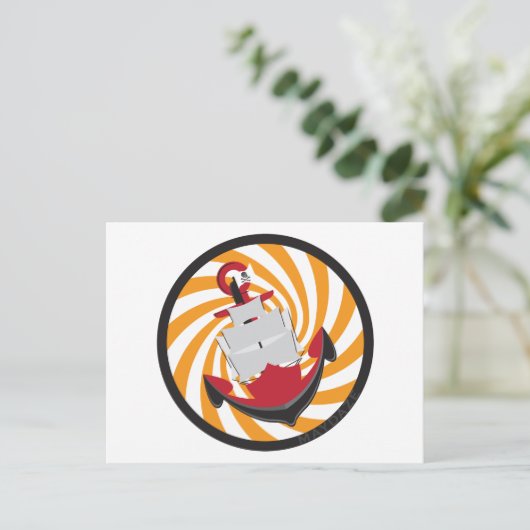 Magenschwindelanker Postkarte (Stehend Vorderseite)