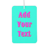 Magenta 3D Red Modern Name | Funny Neon Turquoise Autolufterfrischer (Vorderseite)