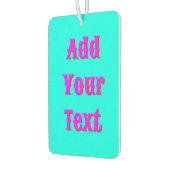 Magenta 3D Red Modern Name | Funny Neon Turquoise Autolufterfrischer (Links)