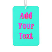 Magenta 3D Red Modern Name | Funny Neon Turquoise Autolufterfrischer (Rückseite)