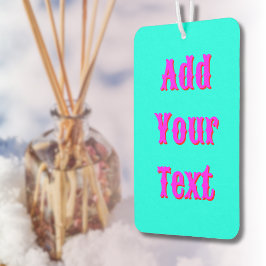 Magenta 3D Red Modern Name | Funny Neon Turquoise Autolufterfrischer