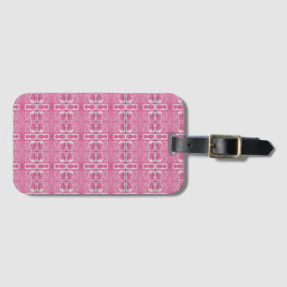 Magenta Abstract Block Print Luggage Tag Gepäckanhänger