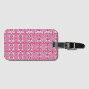 Magenta-Abstract-Blockdruck-Gepäckanhänger Gepäckanhänger