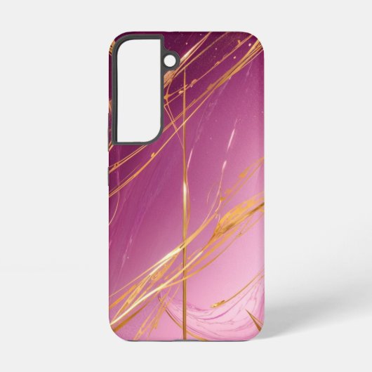Magenta Abstrakte Fluid Art Phone Case Samsung Galaxy Hülle (Rückseite)