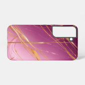 Magenta Abstrakte Fluid Art Phone Case Samsung Galaxy Hülle (Rückseite (Horizontal))