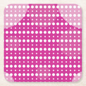 Magenta Abstrakte Polka Dots (dunkel) g9 Rechteckiger Pappuntersetzer (Vorderseite)