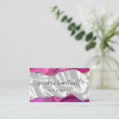 Magenta Agate Silver Glam Stylist Appointment Visitenkarte (Stehend Vorderseite)