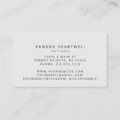 Magenta Agate Silver Glitter Luxury Stylist Visitenkarte (Rückseite)