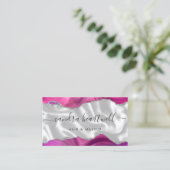 Magenta Agate Silver Glitter Luxury Stylist Visitenkarte (Stehend Vorderseite)