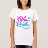 Magenta Aloha Beaches Summer Pub T - Shirt (Vorderseite)