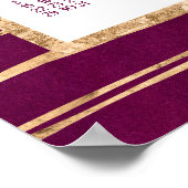 Magenta and Gold Foil Annual 2017 Calendar Poster (Ecke)