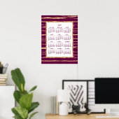 Magenta and Gold Foil Annual 2017 Calendar Poster (Heimbüro)