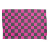 Magenta and smoke checkerboard pattern kissenbezug (Vorderseite-Links)