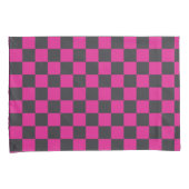 Magenta and smoke checkerboard pattern kissenbezug (Vorderseite-Rechts)