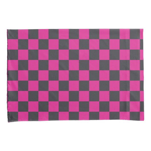 Magenta and smoke checkerboard pattern kissenbezug (Vorderseite-Rechts)