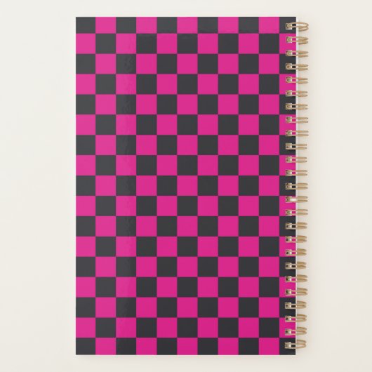 Magenta and smoke checkerboard pattern planer (Rückseite)