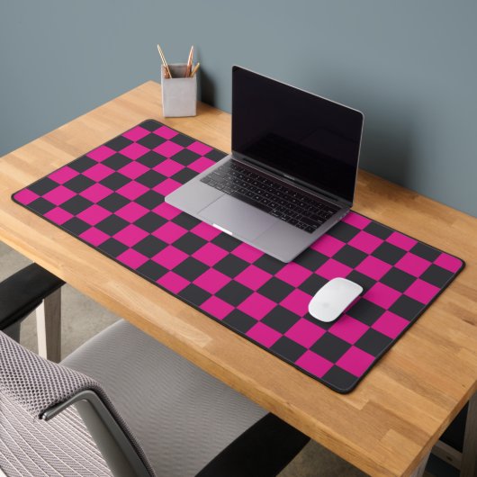 Magenta and smoke checkerboard pattern schreibtischunterlage (Büro 2)