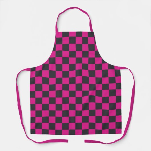 Magenta and smoke checkerboard pattern schürze (Vorderseite)