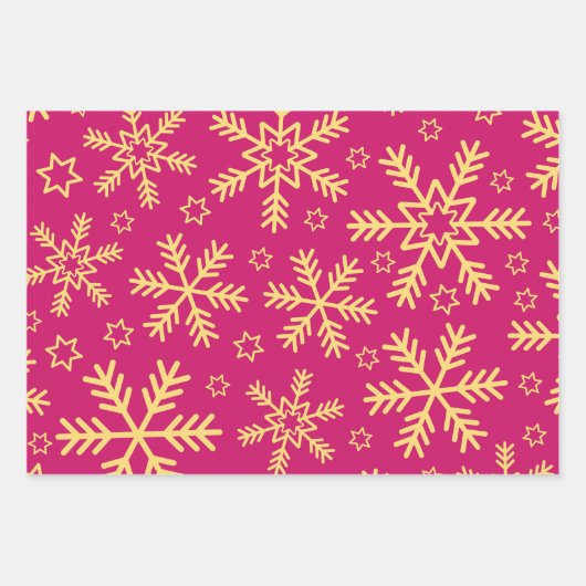 Magenta and Yellow Modern Holiday Geschenkpapier Set (Vorderseite 3)