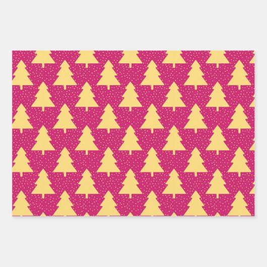 Magenta and Yellow Modern Holiday Geschenkpapier Set (Vorderseite 2)