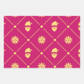 Magenta and Yellow Modern Holiday Geschenkpapier Set (Vorderseite)